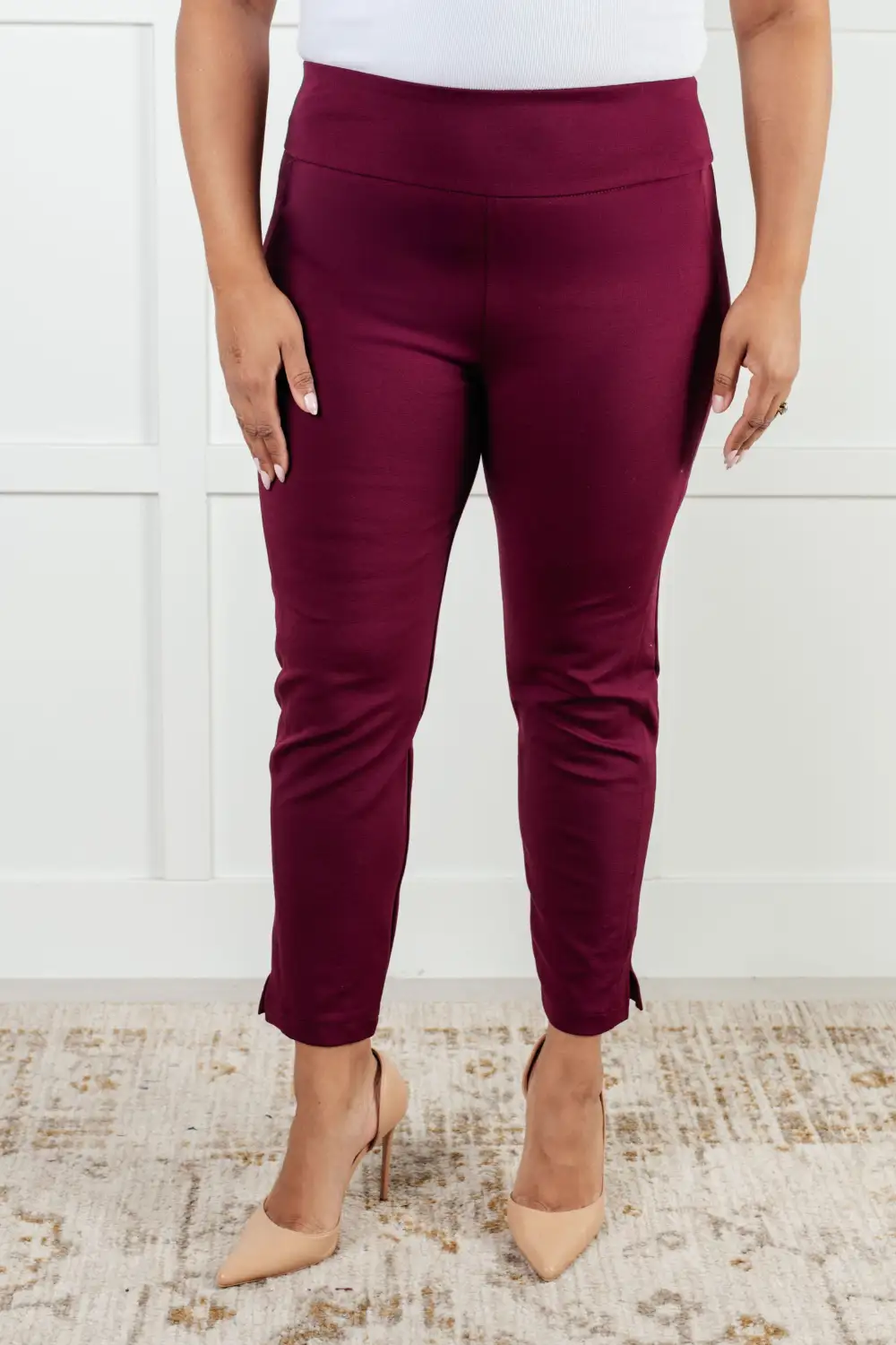 Relaxed Magic Ankle Crop Skinny Pants In