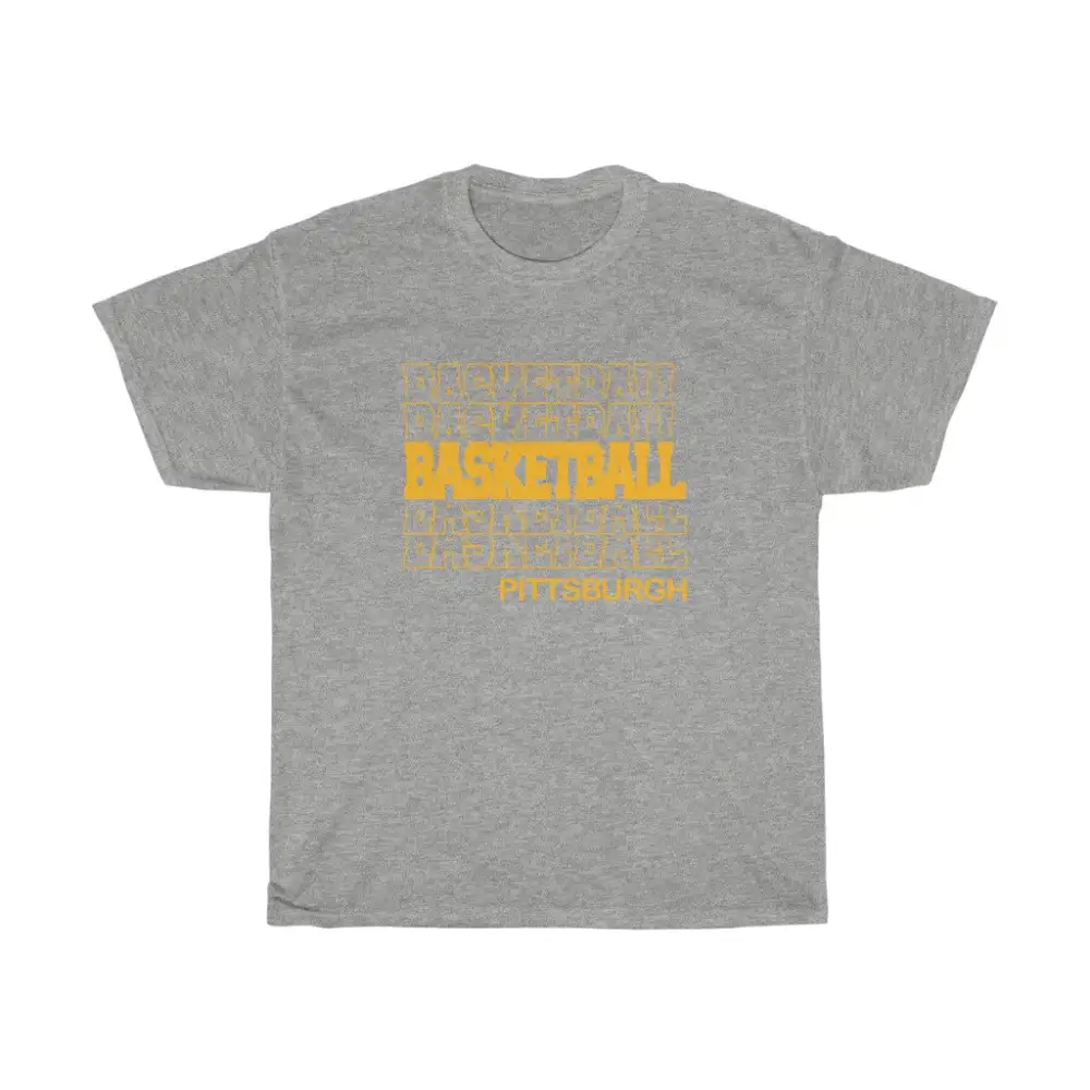 Basketball Pittsburgh in Modern Stacked Lettering