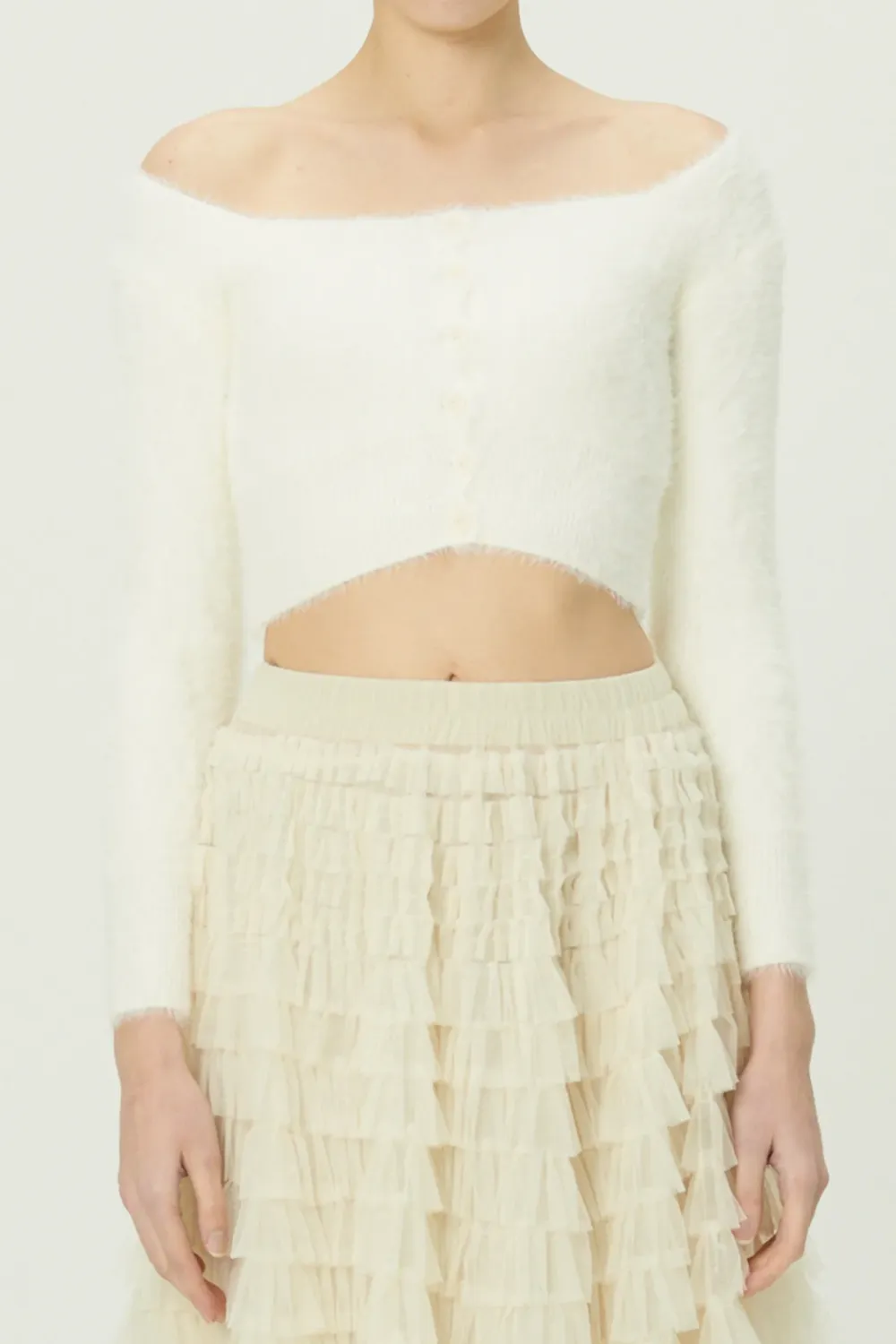 Fuzzy Crop Cardigan