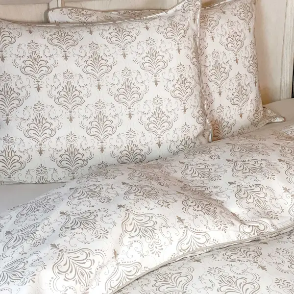 Bamboo Damask Duvet Cover Bedding Set