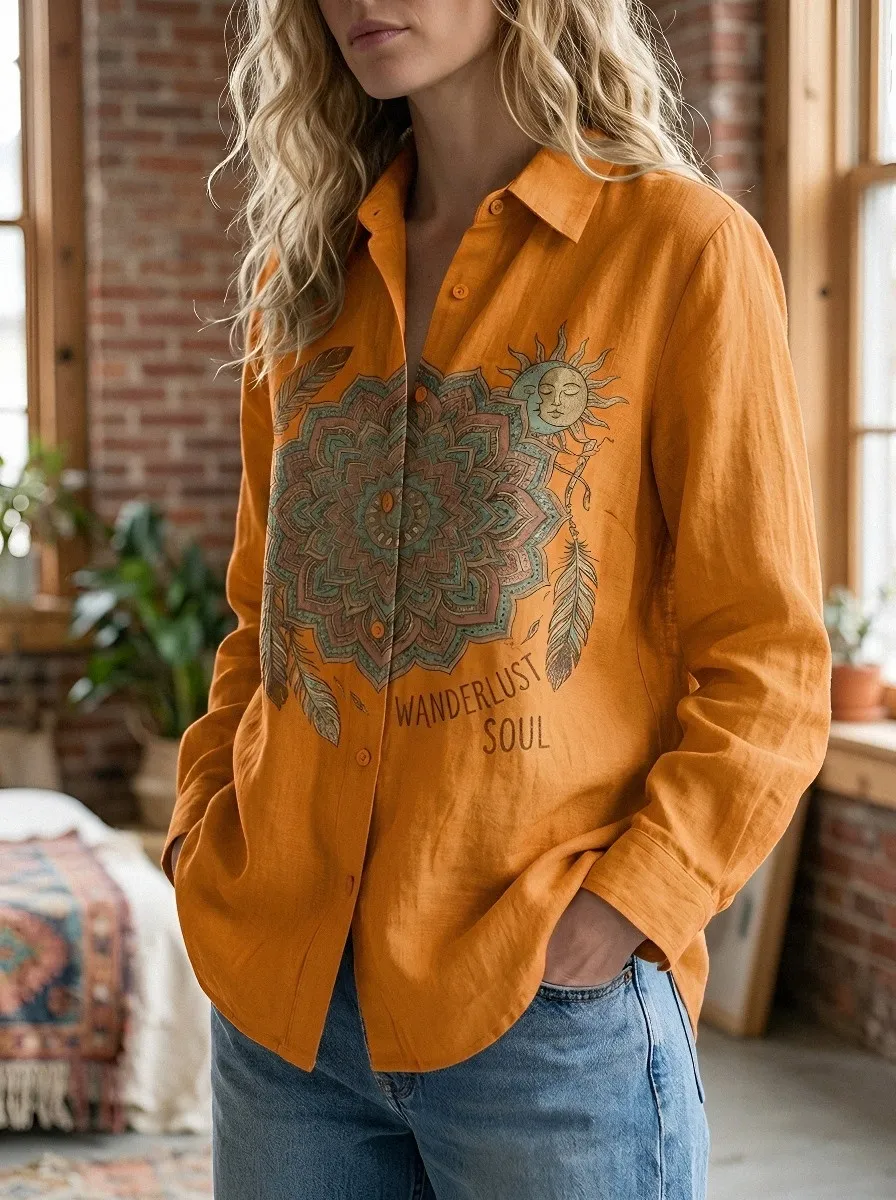 Wanderlust Soul Mandala Casual Shirt