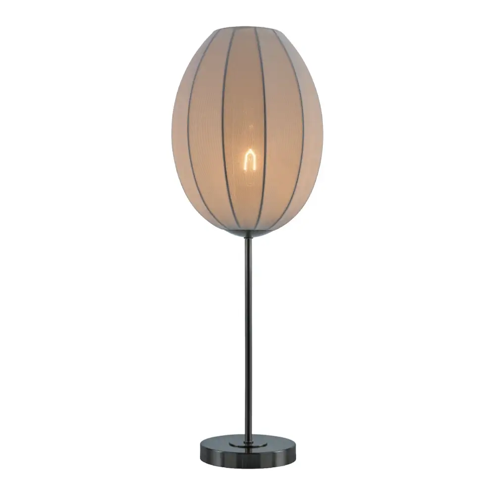 Linen Tulip-Inspired Table Lamp