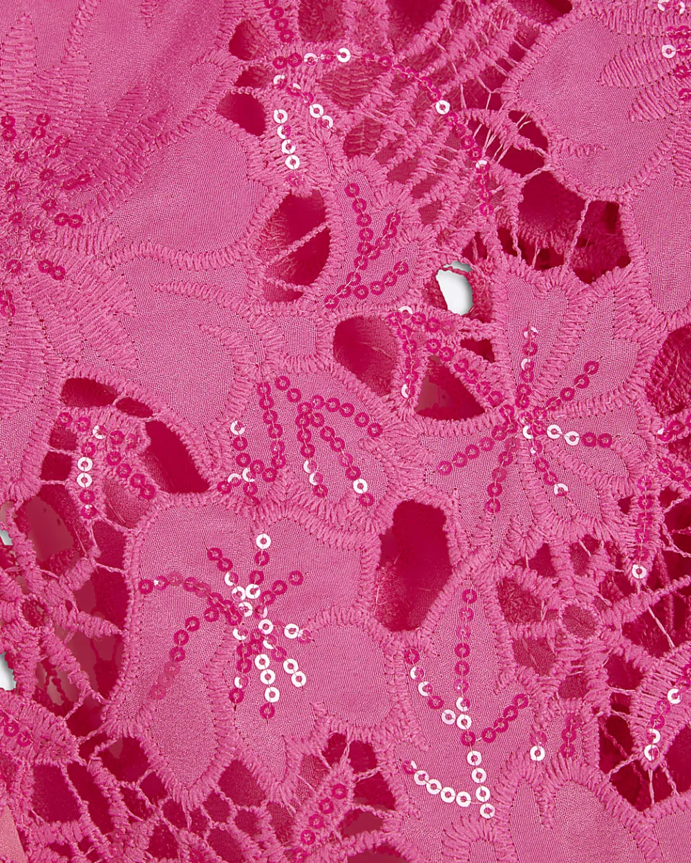 Rose Pink Elegant Floral Hollow Women's Shirts