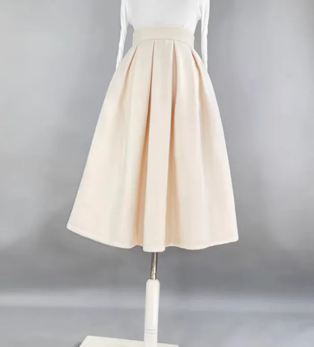 Artful Clean Everyday Casual Wool Skirt