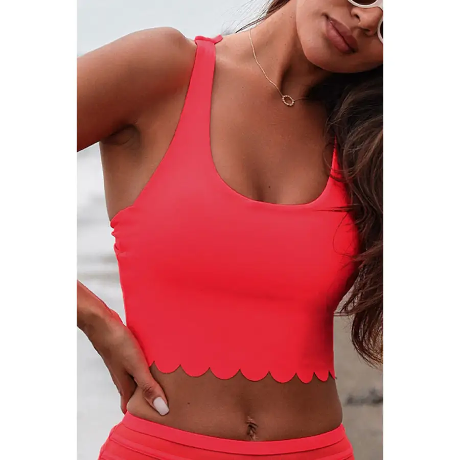Women's Scoop-Neck Crisscross Swim Top