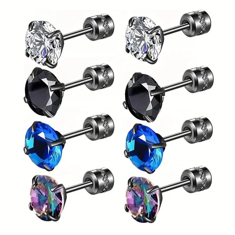 Stainless Steel Stud Men's Earrings