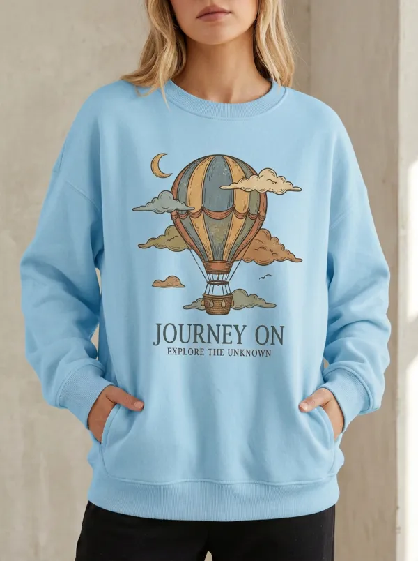 Travel Adventure Hot Air Balloon Sweatshirt