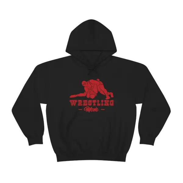 Mom Support Wrestling Graphic Pullover Hoodie