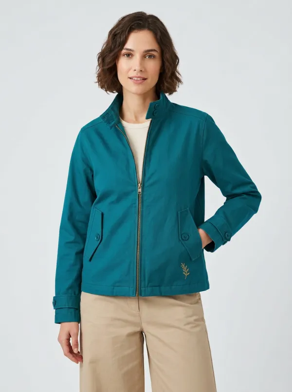 Women's Olive Leaf Embroidered Jacket