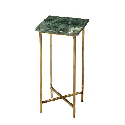 Marble Metal Detail Side Table