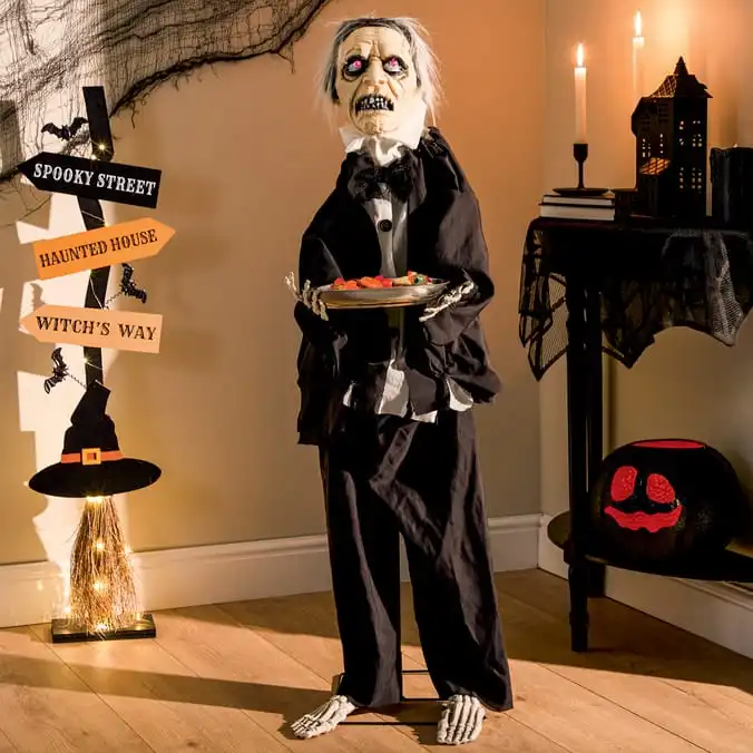 Animated Spooky Butler Decoration