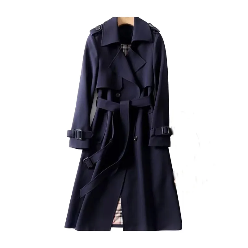 Double-Breasted Belted Trench Coat