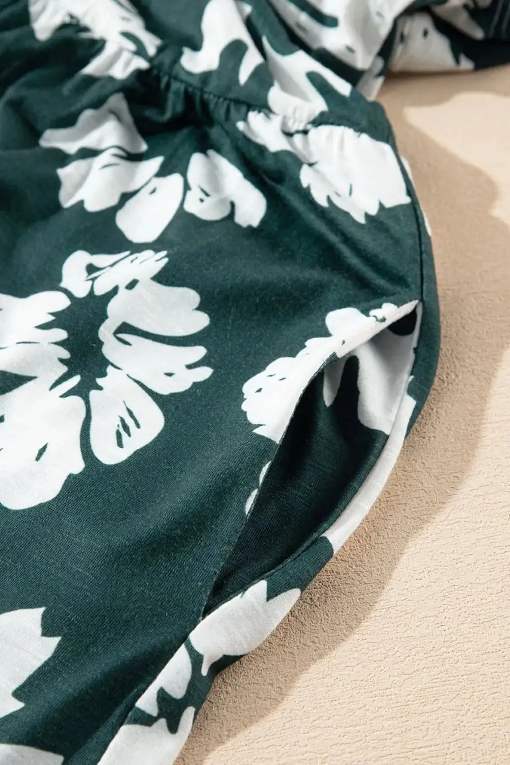 Relaxed Ruffle Trim Mini Dress