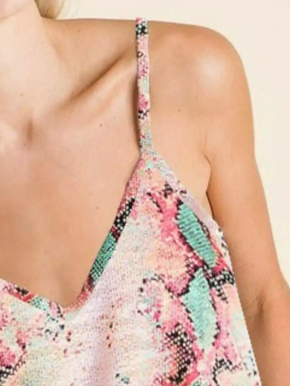 Snakeskin Low Gauge Sleeveless Top