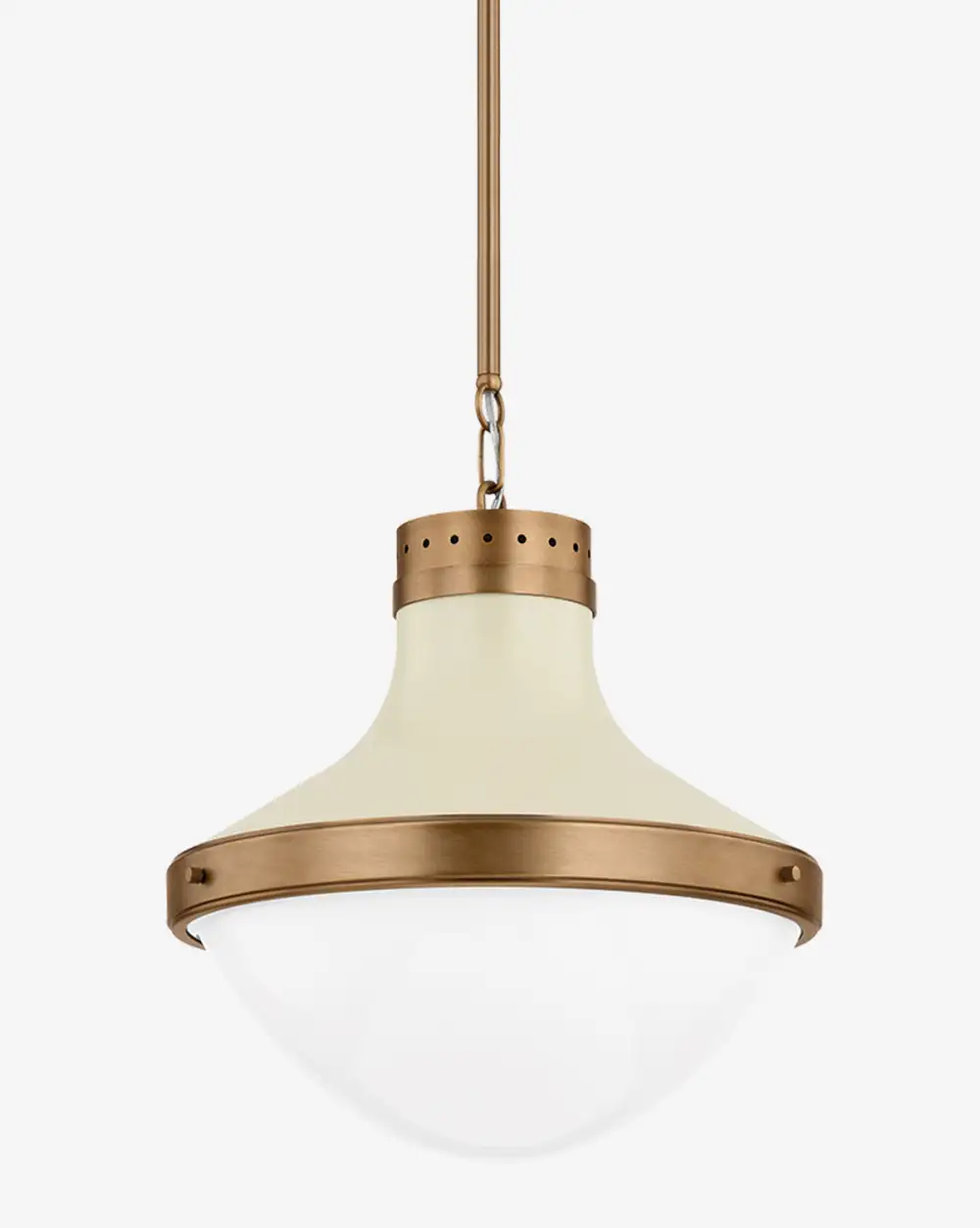Glass Brass Pendant Light