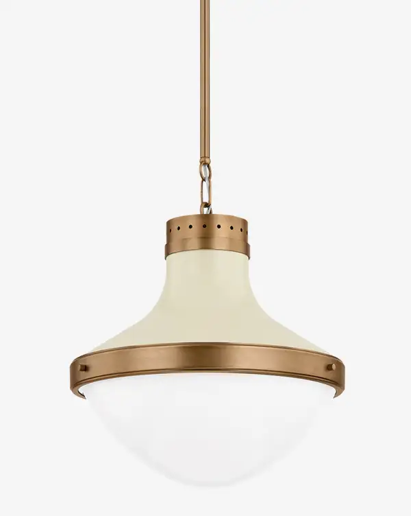 Glass Brass Pendant Light
