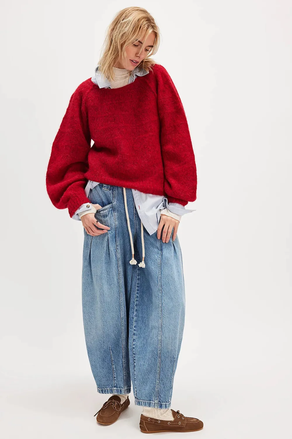 Margo Barrel Pull-On Jeans Bergamot