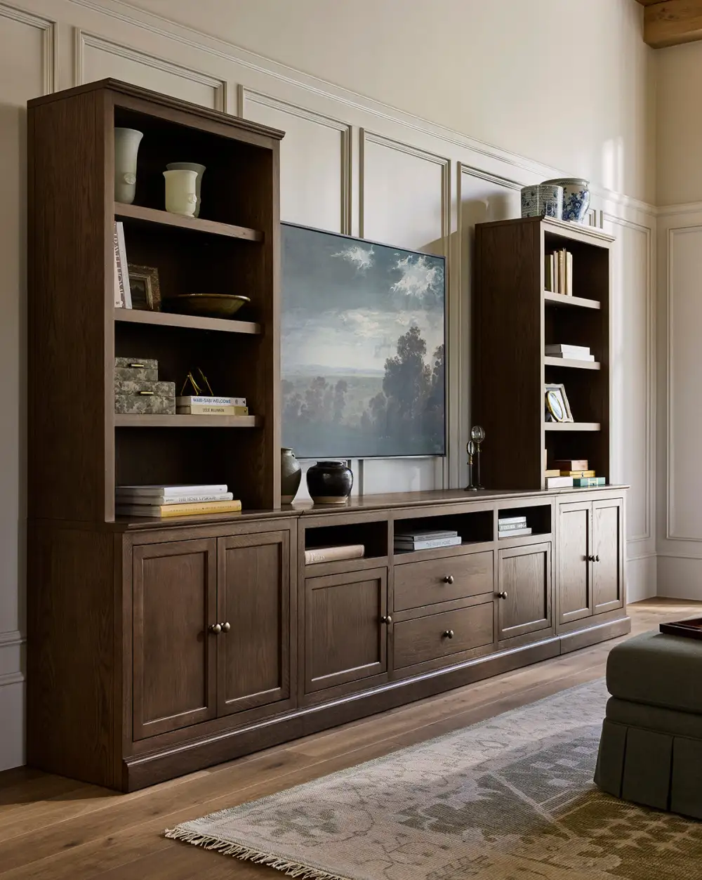 Storage Oak Media Console