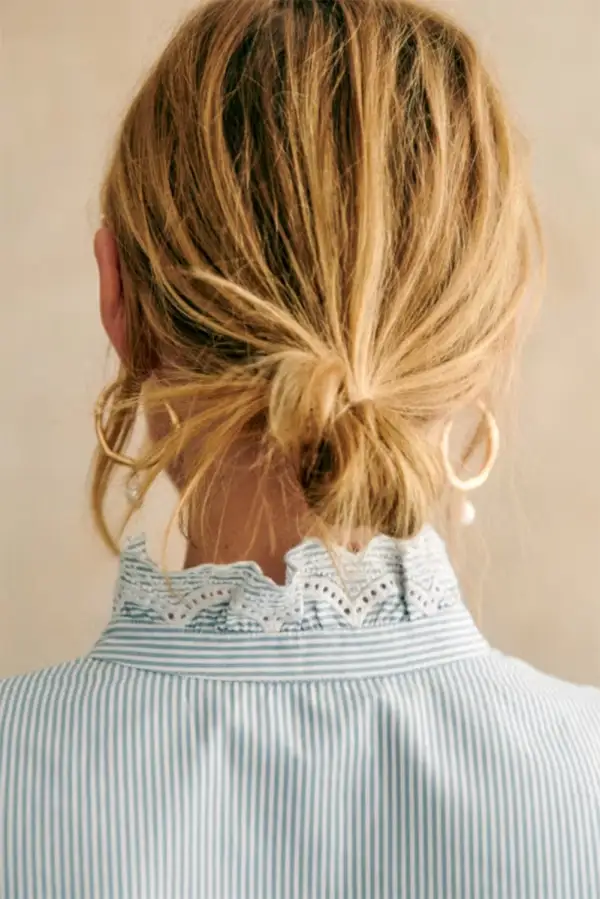 Striped Frilled Button Front Shirt Blouse