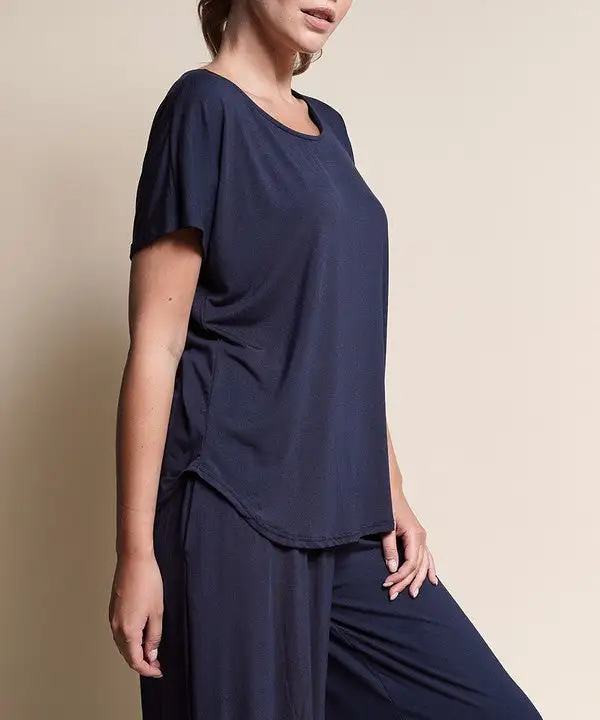 Bamboo Casual Dolman Sleeve Top Tee