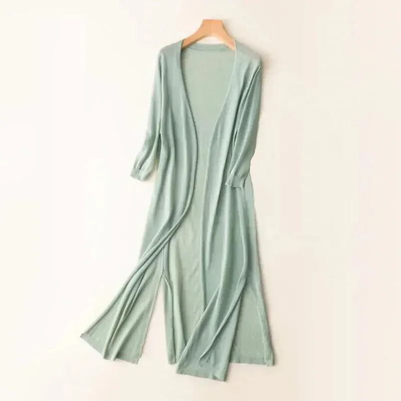 Casual Relaxed Fit Long Cardigan