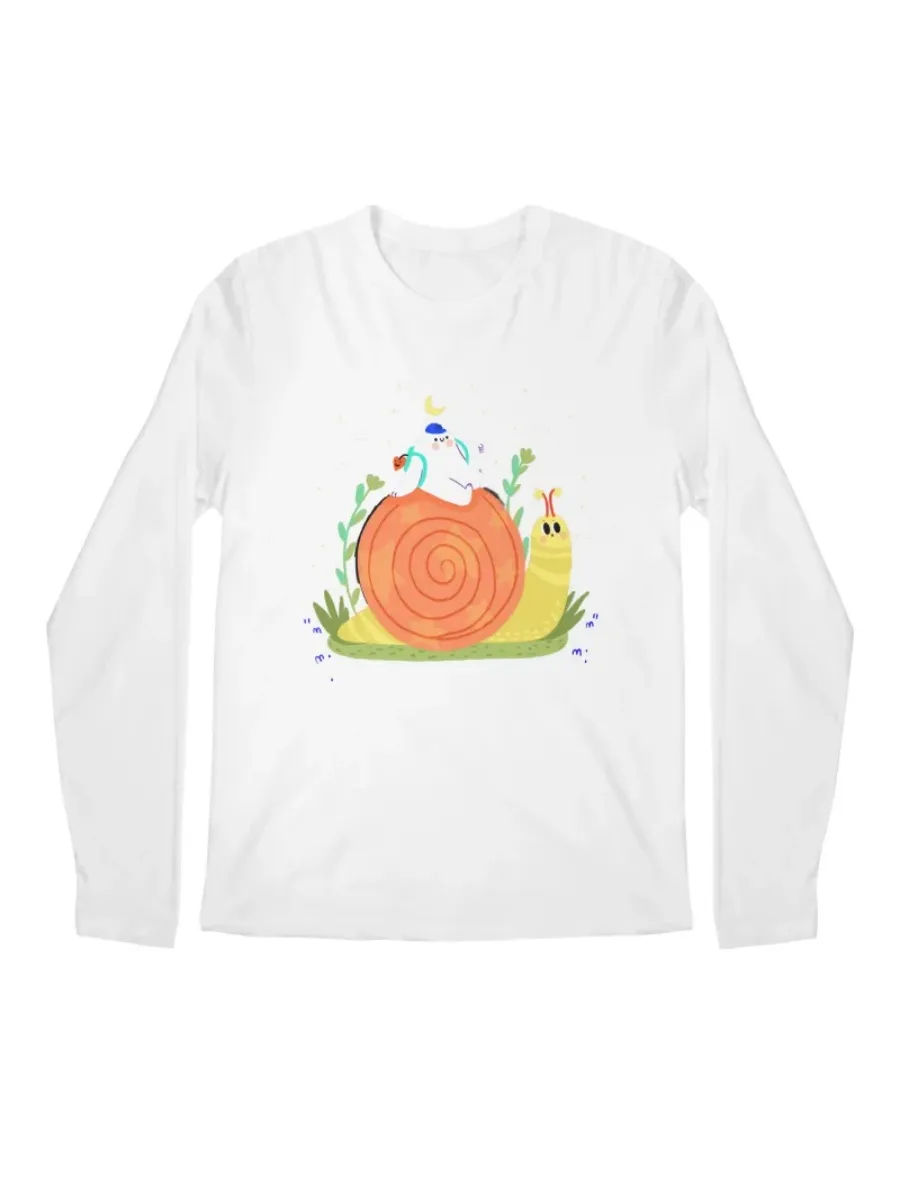 Snail Printed Long Sleeve T-Shirt