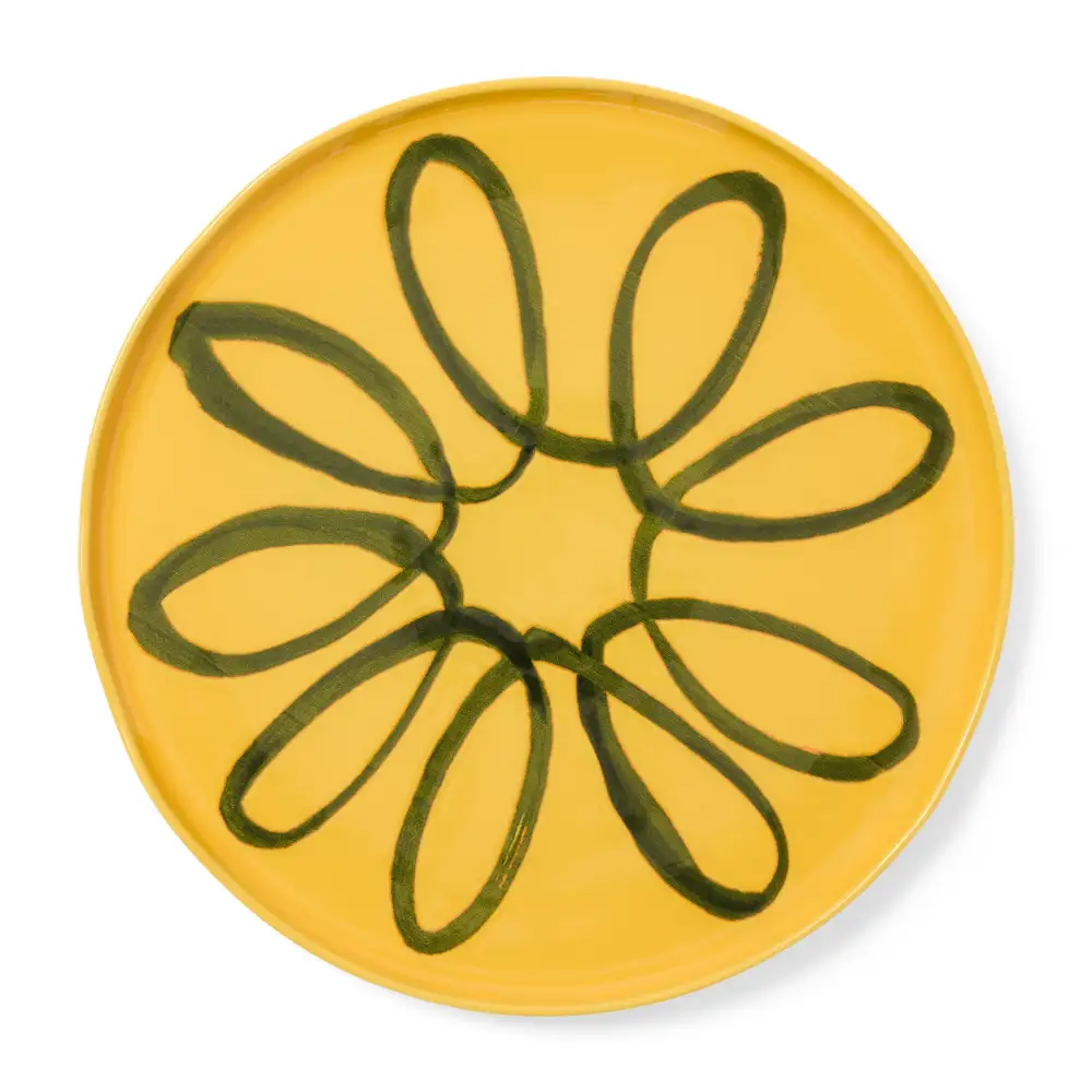 Understated Hand Painted Ceramic Charger Plate
