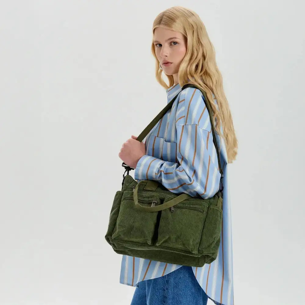 Open Top Crochet Crossbody Bag
