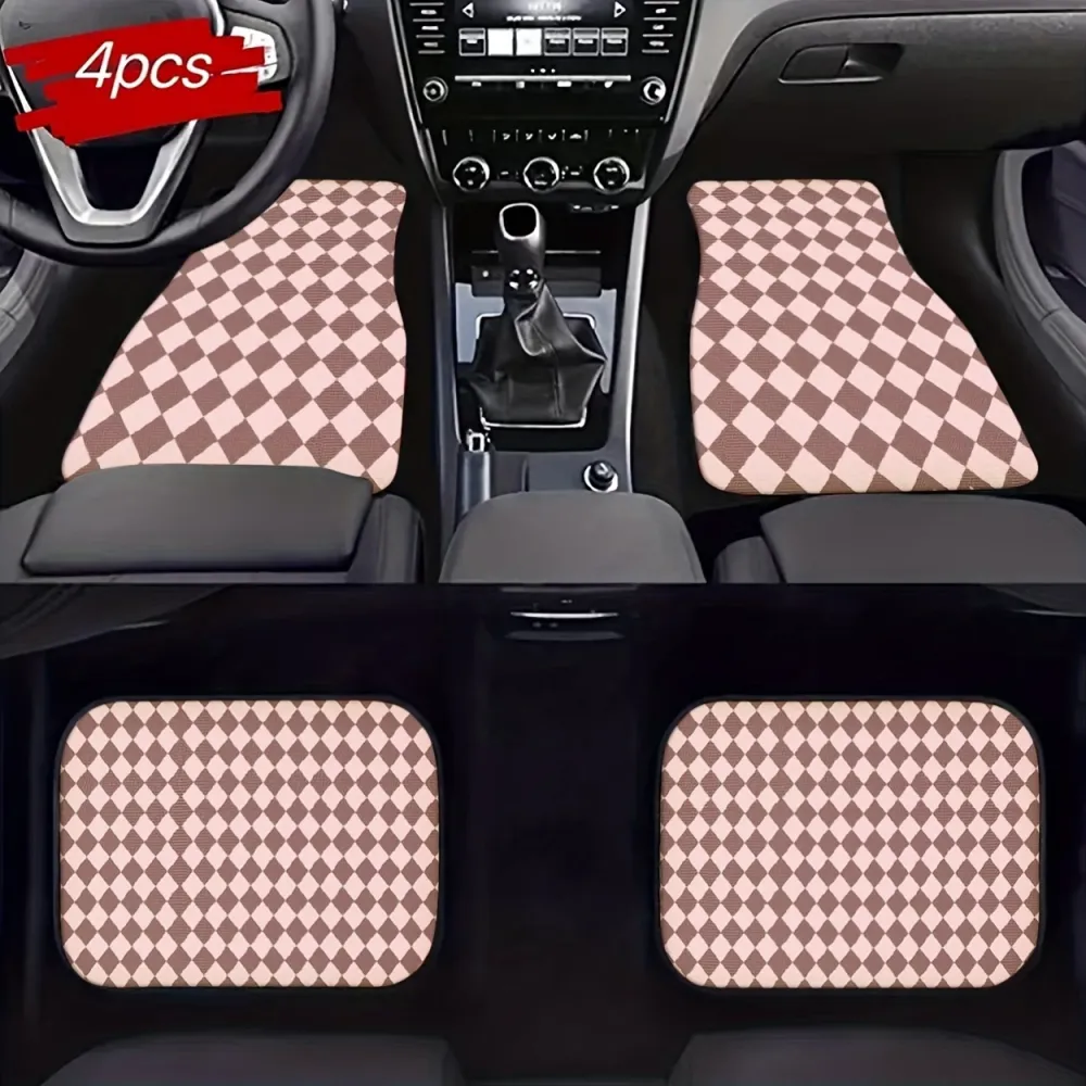 Checkerboard Car Floor Mats