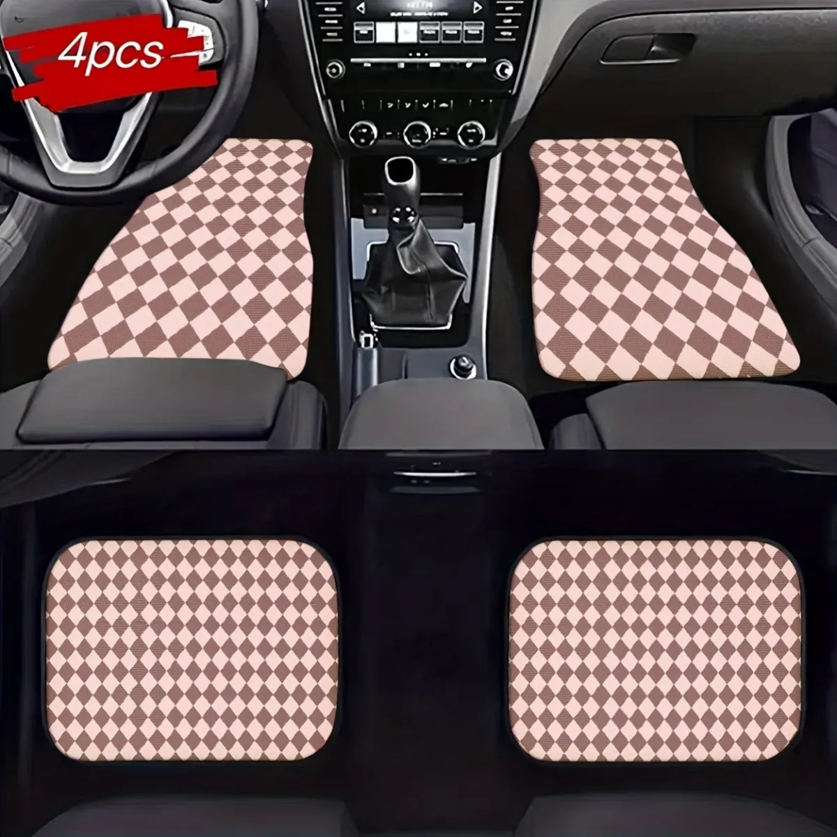 Checkerboard Car Floor Mats