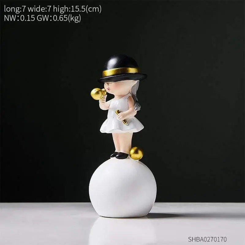 Bubble Blowing Figure Sculpture
