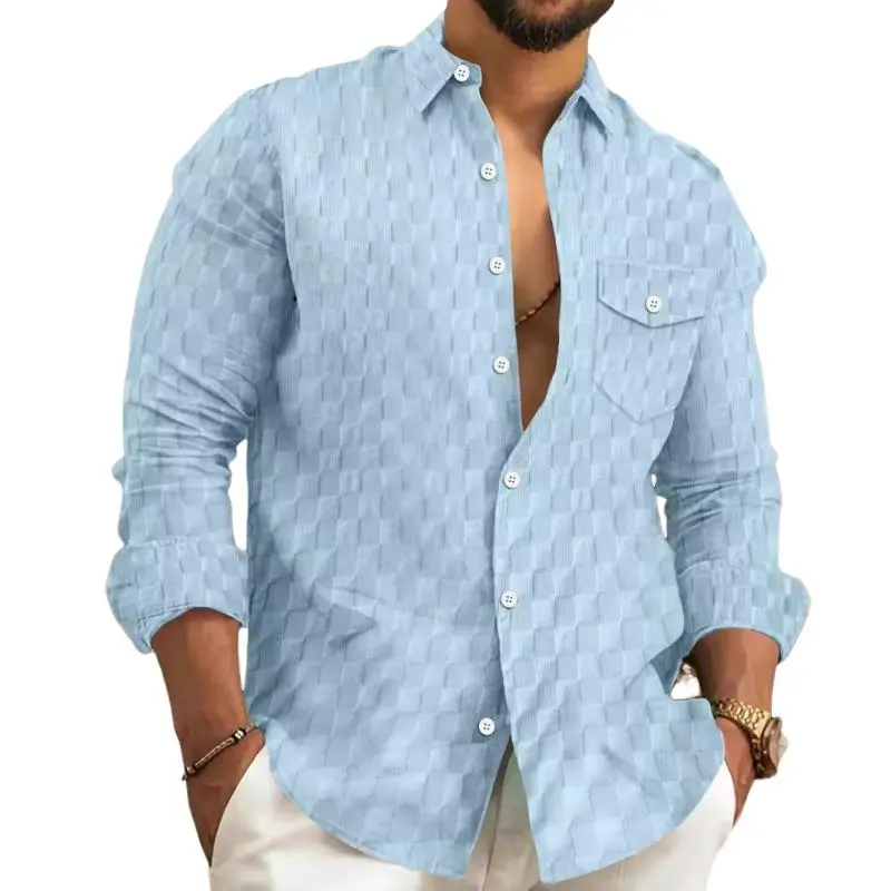 Camp Collar Woven Plaid Shirt