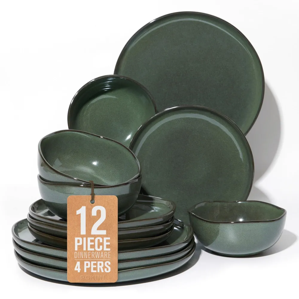 Wavy Rim Ceramic Dinnerware Set