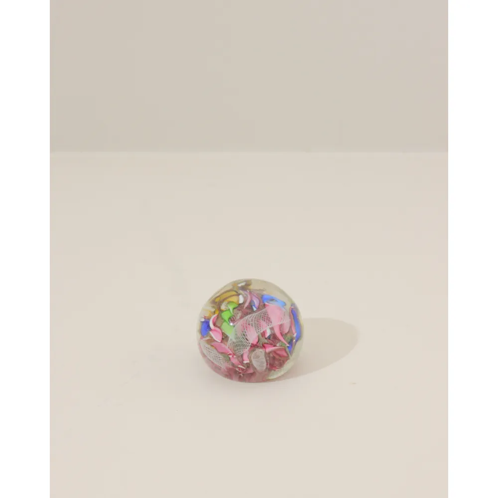 Confetti Ribbon Glass Paperweight