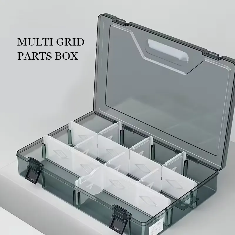 Transparent Multi-Compartment Parts Box
