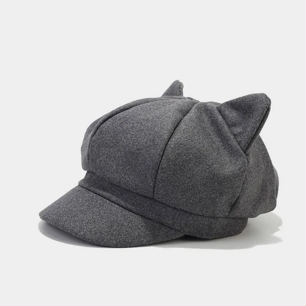Retro Cat Beret Hat