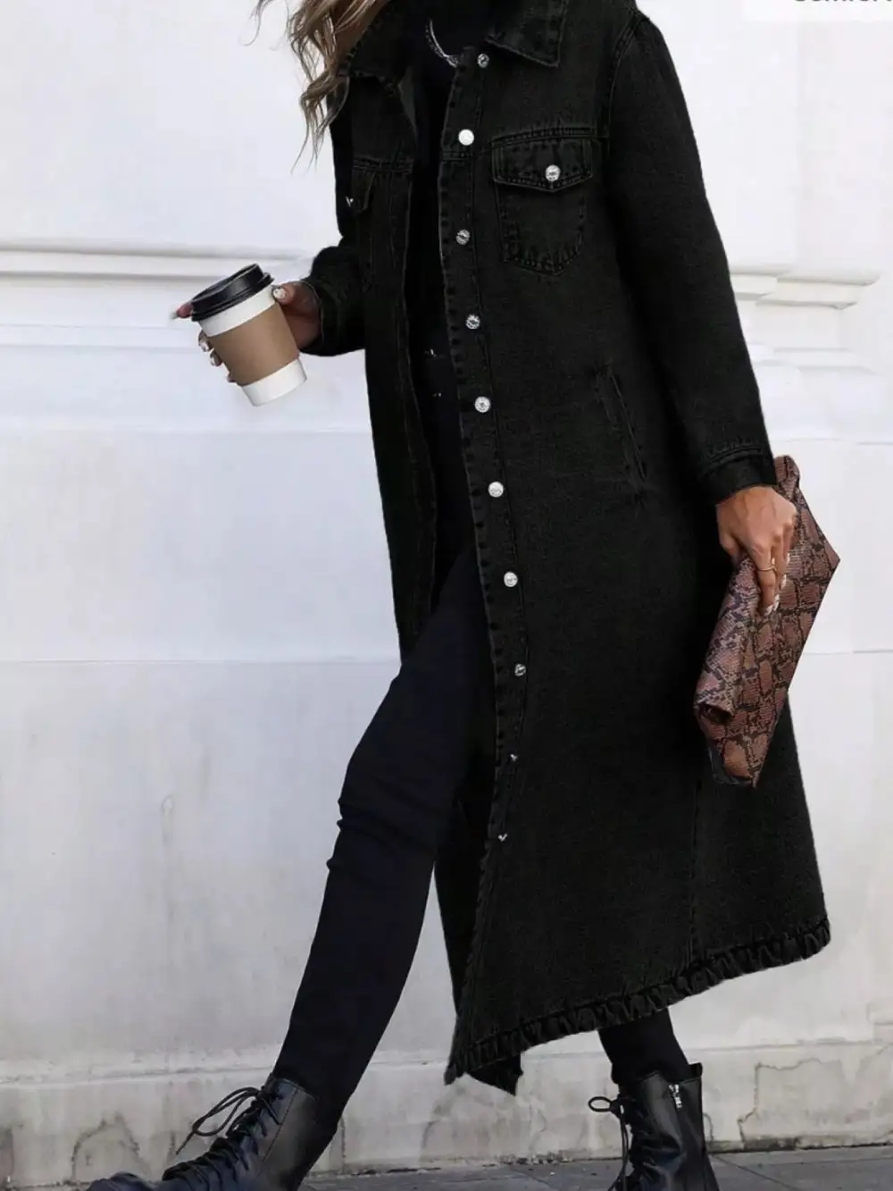 Longline Button-front Jacket