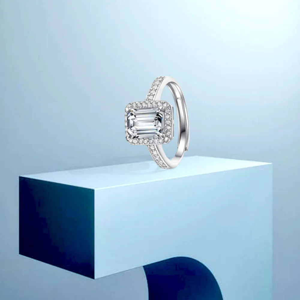 Moissanite Emerald Cut Ring