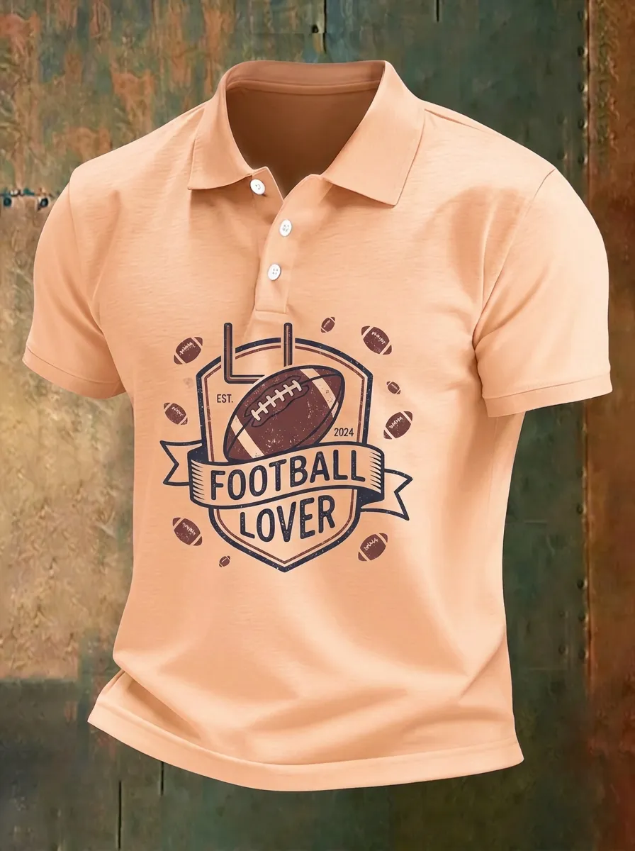 Football Inspired Casual Polo Shirt