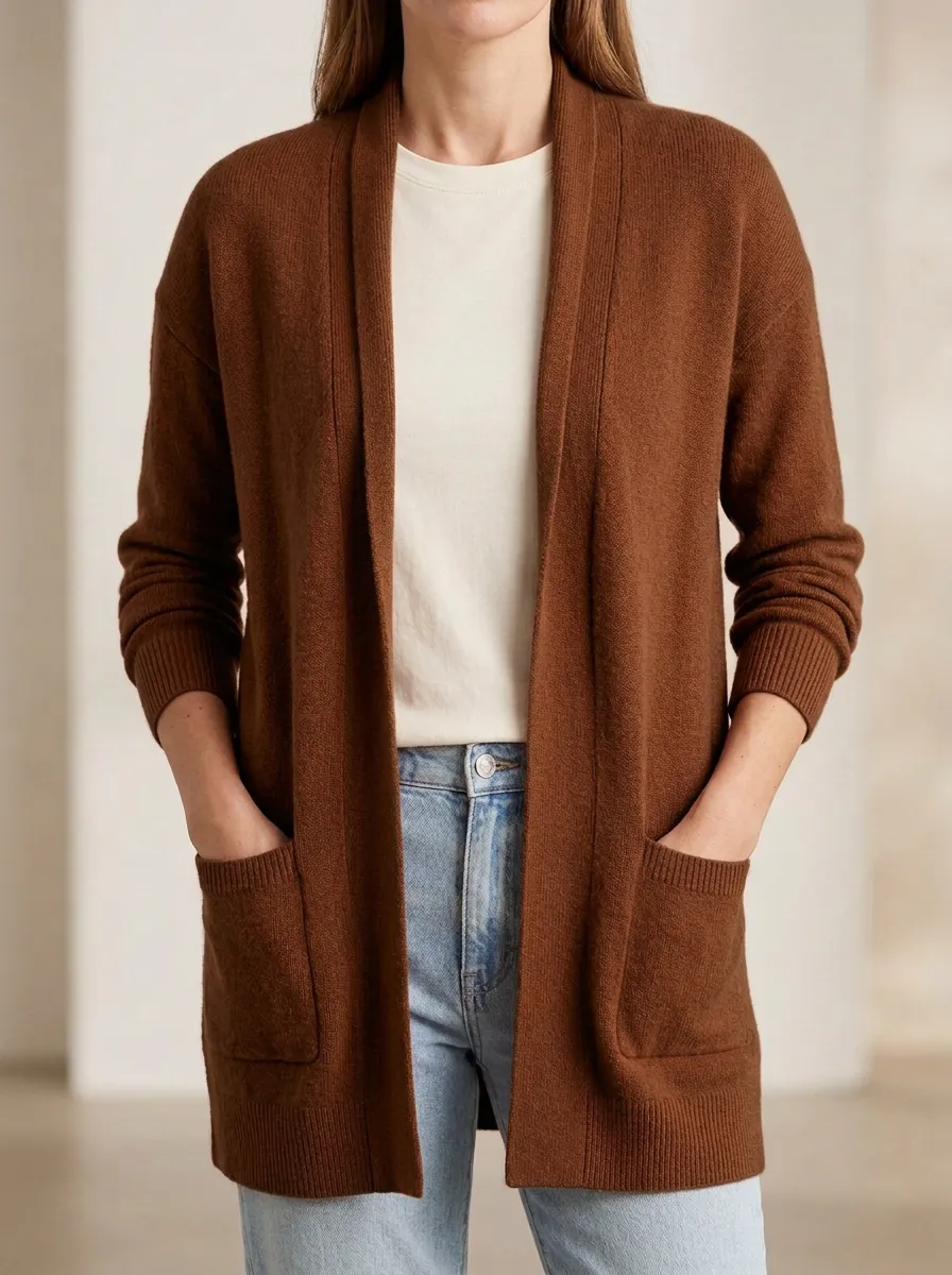 Weekend Open-Front Knit Cardigan