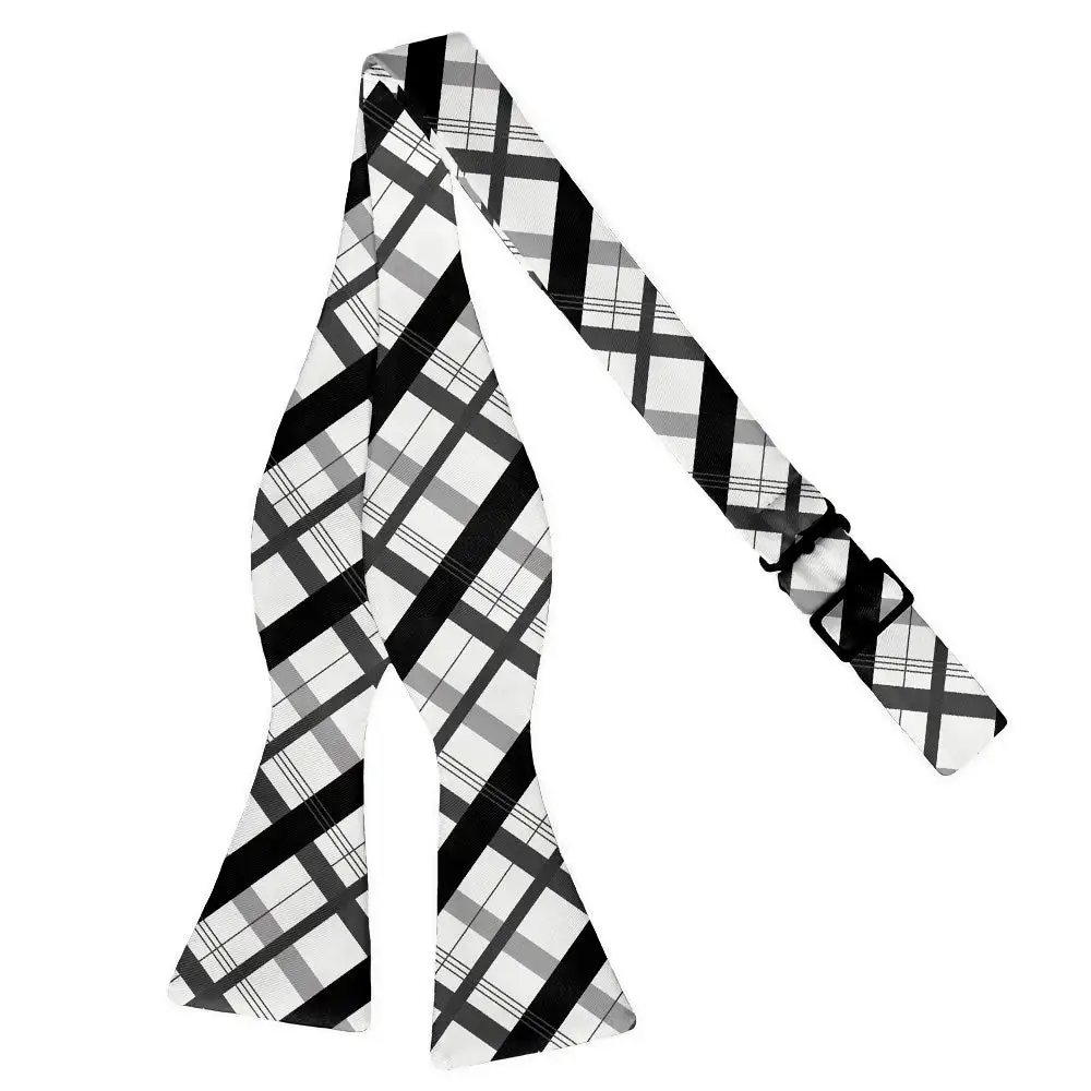 Downing Plaid Motif Bow Tie