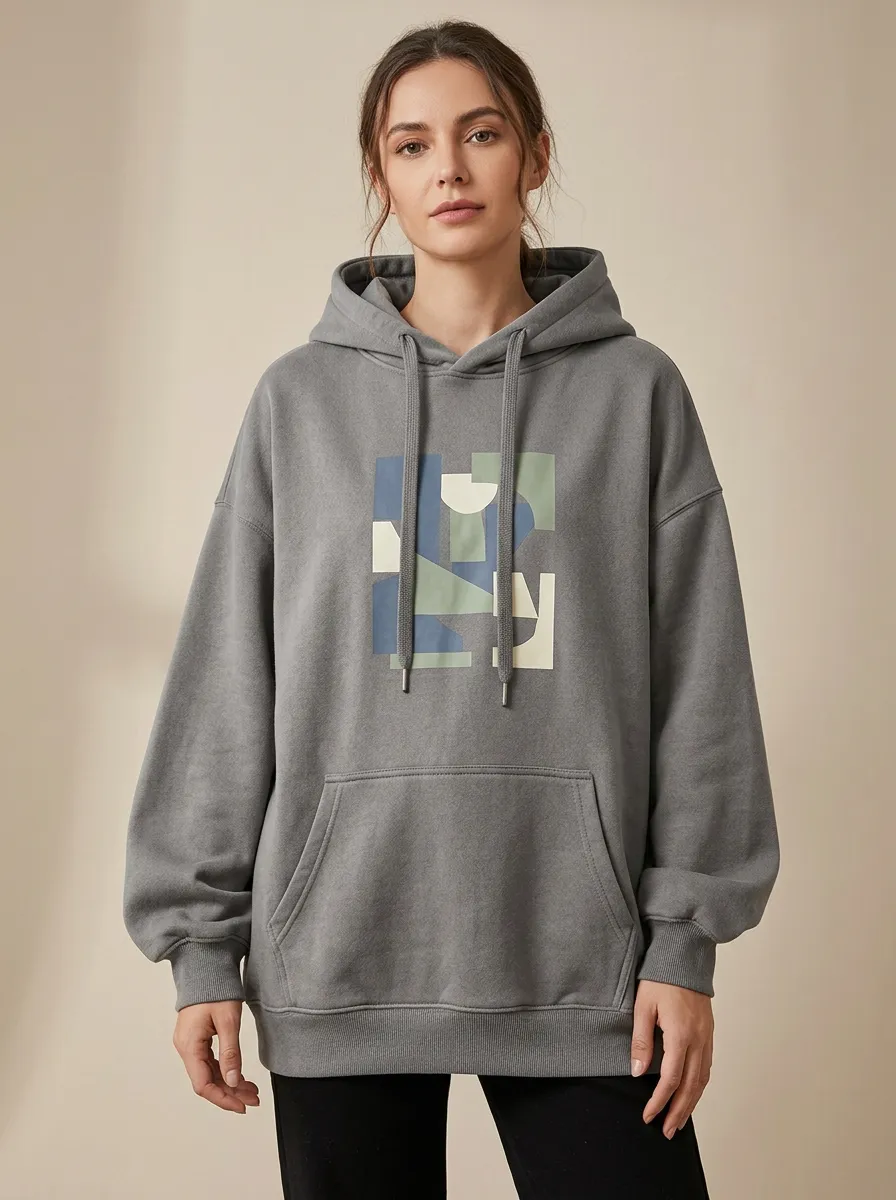 Everyday Fit Abstract Geometric Art Hoodie