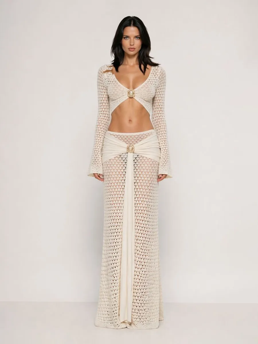 Gracelyn Elegant Resort-Style Cutout Two-Piece Set