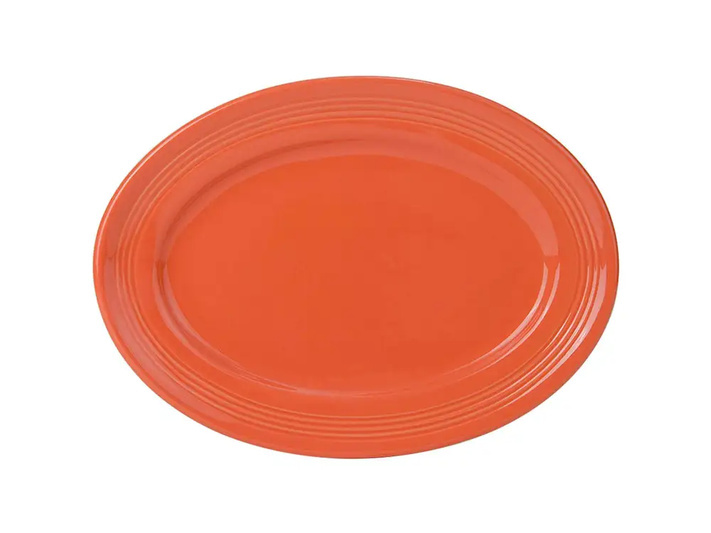 Concentric Pattern Oval Platter