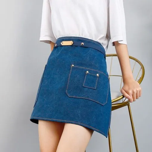 Waist Denim Canvas Cotton Strap Kitchen Work Apron