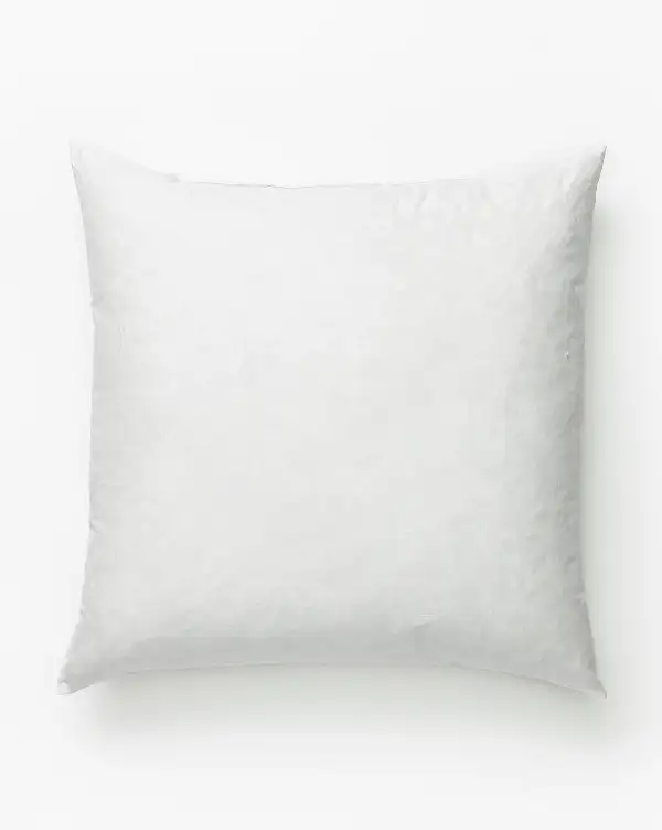 Feather-Filled Cotton-Covered Pillow Insert