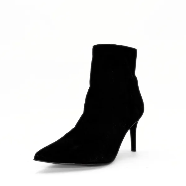 Nubuck Pointed Toe Ankle Boots