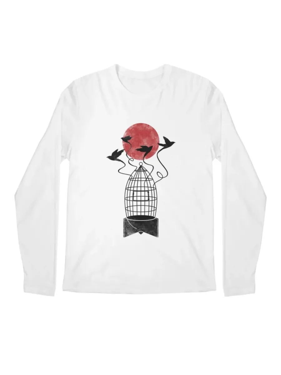 Minimalist Bird Printed T-Shirt