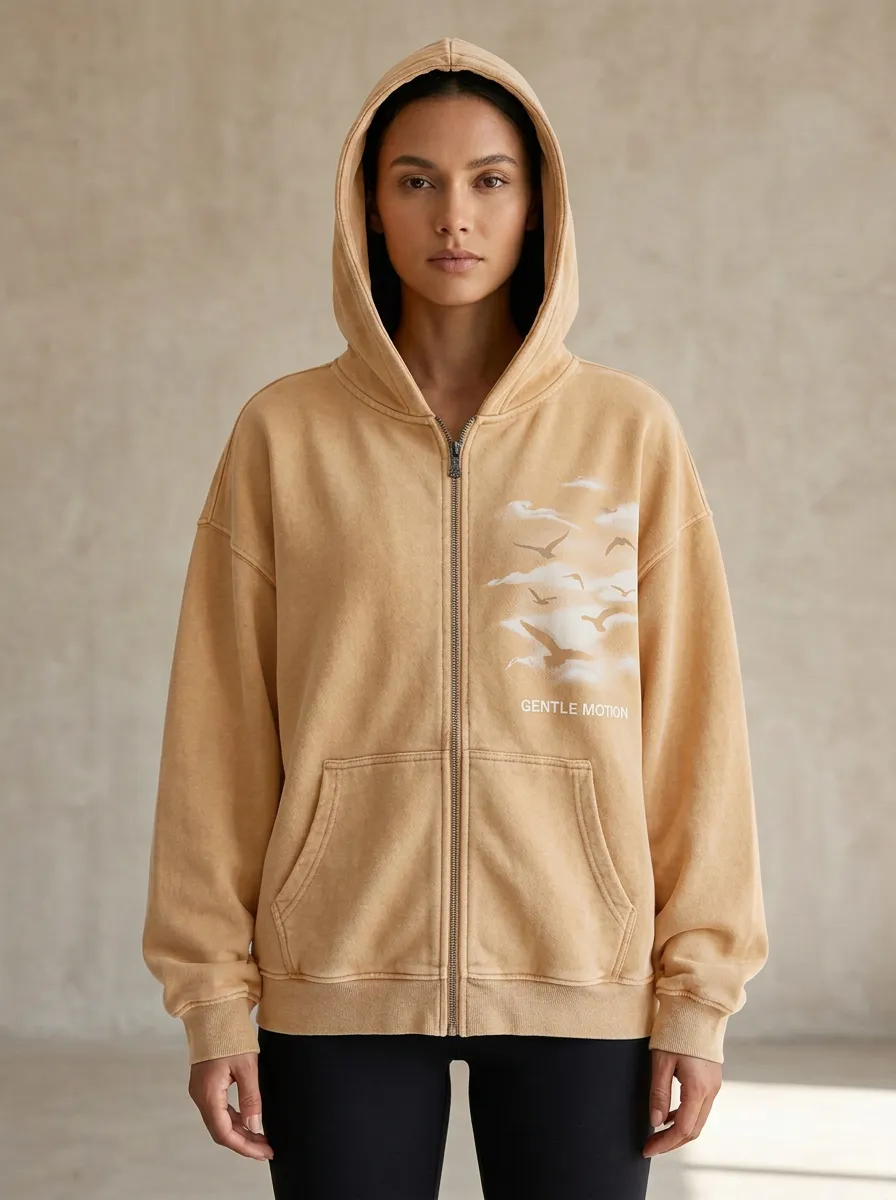 Nature Flying Birds Gentle Motion Hoodie