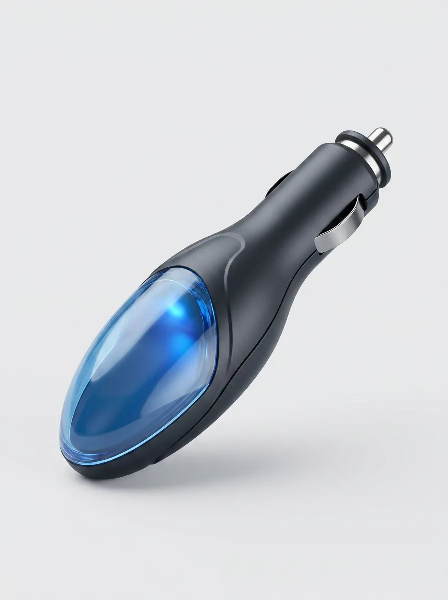 Automotive Plug-In Fuel Saver Accessory with Vehicle Power Plug LED Light